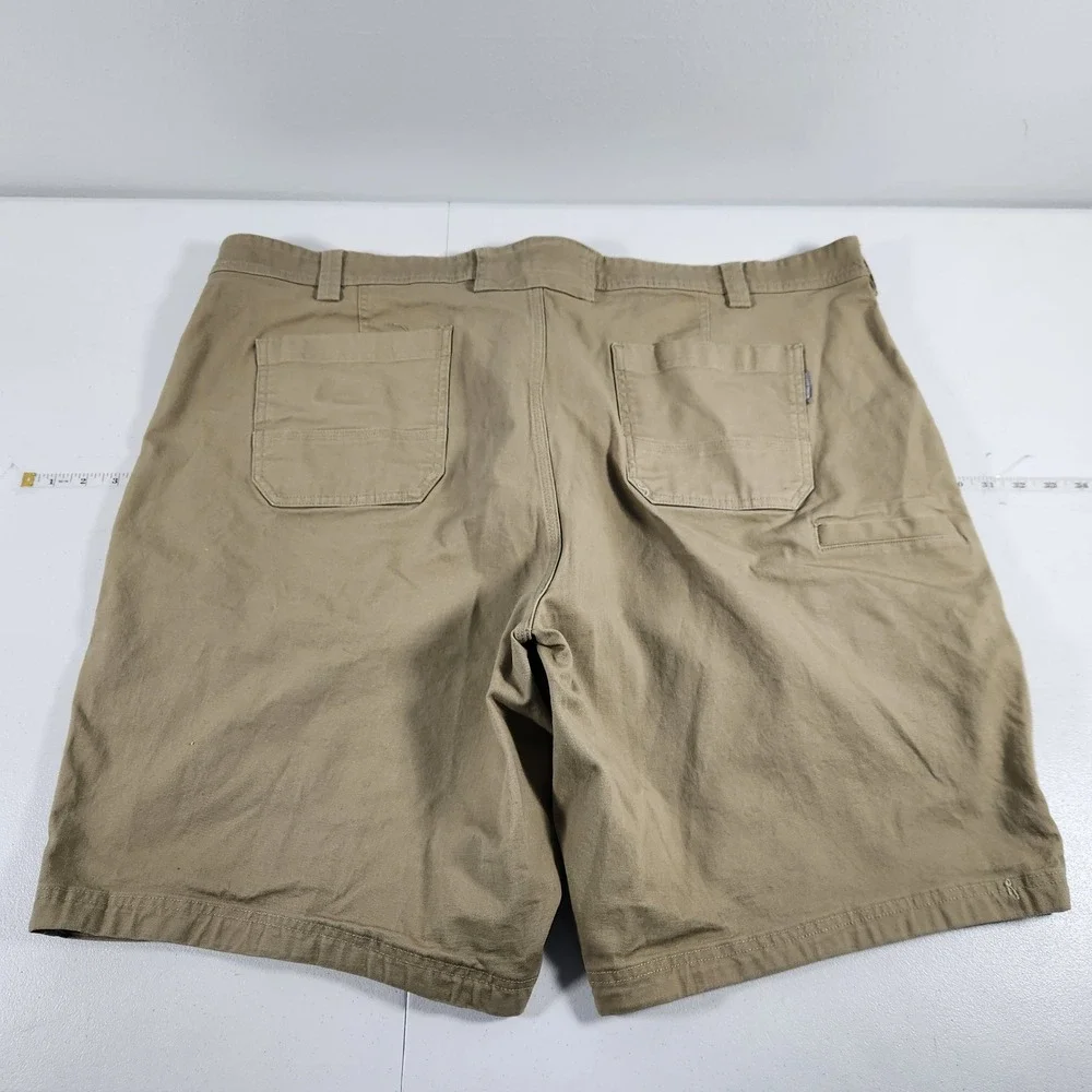 Duluth Trading Co Flex Fire Hose Relaxed‎ Fit Khaki Work Shorts Mens 48 Tan